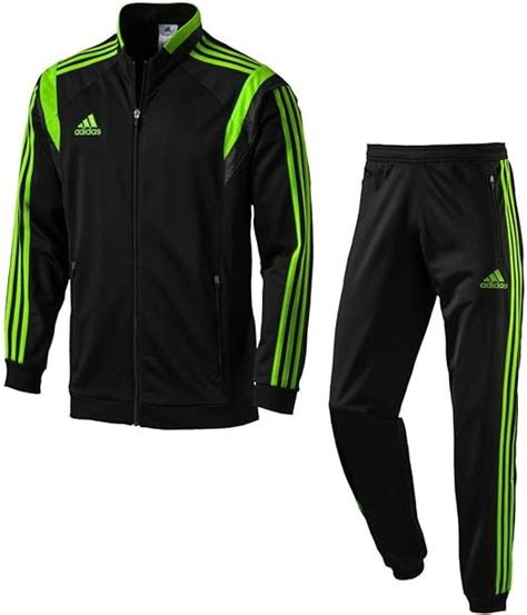 adidas schwarzer anzug neon grüne streifen|Grüne Trainingsanzüge .